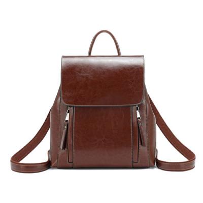 Genuine Cow Leather Backpack for Women Vintage Convertible Shoulder Bag