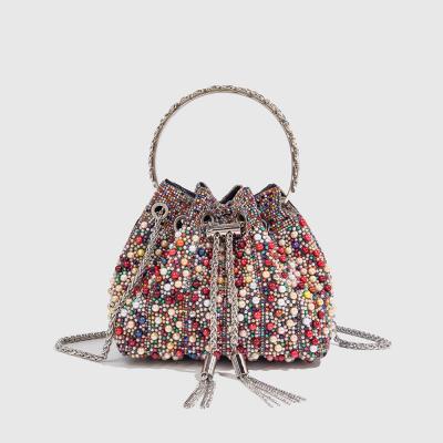  Evening Bag Rhinestone Drawstring Bucket Bag